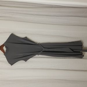 Gray Express sleeveless Dress with tie